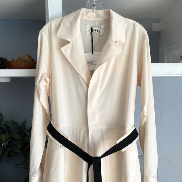 Zara Collection Cream Belted Jumpsuit Wool XS/S - Picture 2 of 10